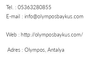 Olympos Bayku Lodge iletiim bilgileri